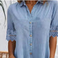 🥰Rochie din denim albastru cu buzunare