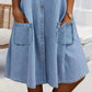 🥰Rochie din denim albastru cu buzunare