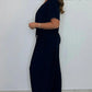 【S-3XL】💖V-neck culoare solidă costum liber