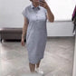 🥻🎈Rochie dungată cu mânecă scurtă casual pentru femei