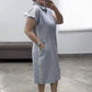 🥻🎈Rochie dungată cu mânecă scurtă casual pentru femei