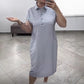 🥻🎈Rochie dungată cu mânecă scurtă casual pentru femei