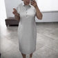 🥻🎈Rochie dungată cu mânecă scurtă casual pentru femei