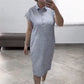 🥻🎈Rochie dungată cu mânecă scurtă casual pentru femei