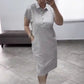 🥻🎈Rochie dungată cu mânecă scurtă casual pentru femei
