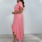 💖 Rochie cu buline, decolteu în V și mâneci cu volane 🎀