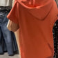 💖Rochie lungă solidă cu glugă și mâneci scurte pentru femei