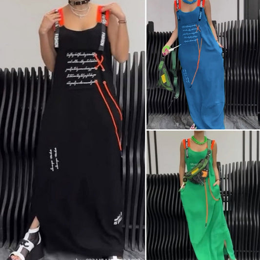 😍Rochie casual imprimată fără mâneci pentru femei