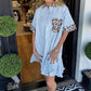 ✨Rochie cămașă cu imprimeu leopard cu dungi la modă pentru femei