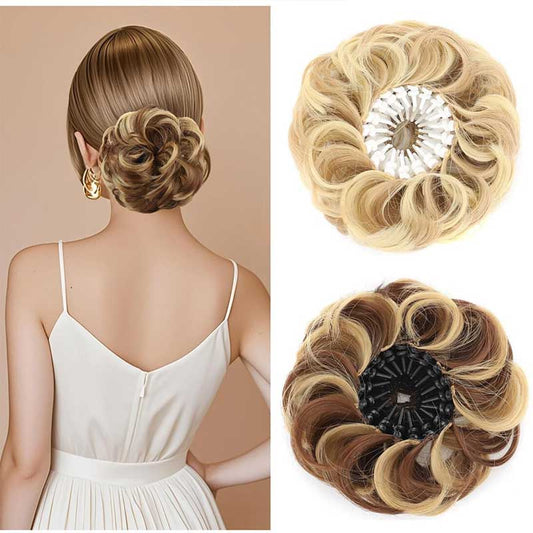 💁‍♀️ Coc fals voluminos din păr sintetic cu clips reglabil