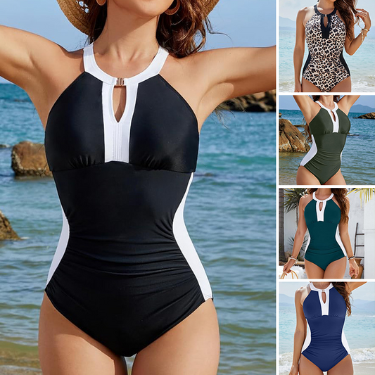 Costum de baie dintr-o singură piesă cu adânc V Slimming