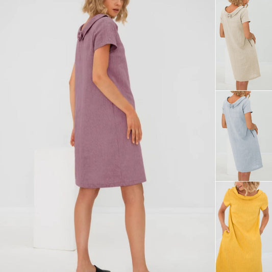 Rochie pentru femei din bumbac și in