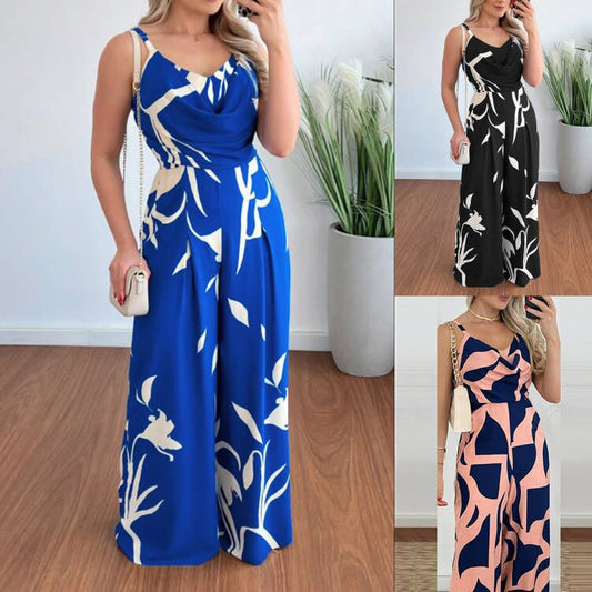 Femei Spaghetti Straps Backless Pantaloni dintr-o singură piesă