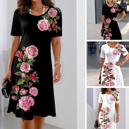 🌹Luźna letnia sukienka z nadrukiem 3D