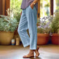 【M-4XL】👖Pantaloni cu picior drept din bumbac de in