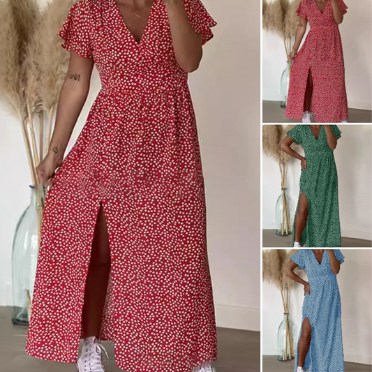 Rochie extra lungă imprimată