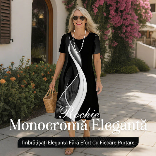 Rochie Monocromă Elegantă