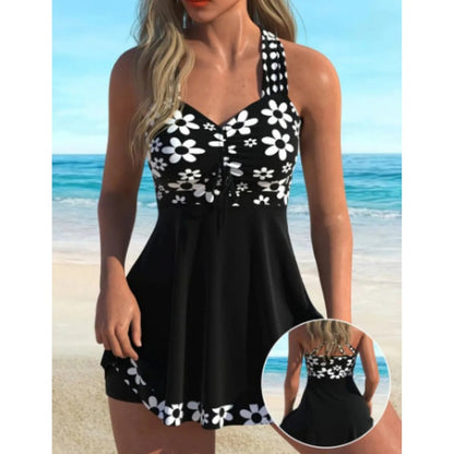 Costum de baie pentru femei: top cu imprimeu floral și pantaloni scurți 🏖️