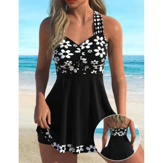 Costum de baie pentru femei: top cu imprimeu floral și pantaloni scurți 🏖️