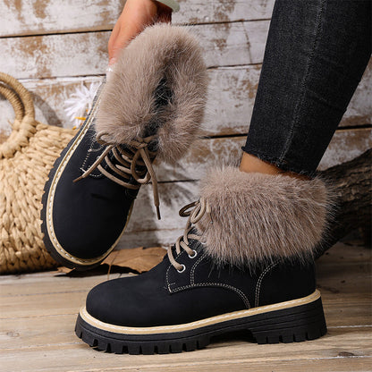 Dámské zimní kotníkové boty se šněrováním🔥