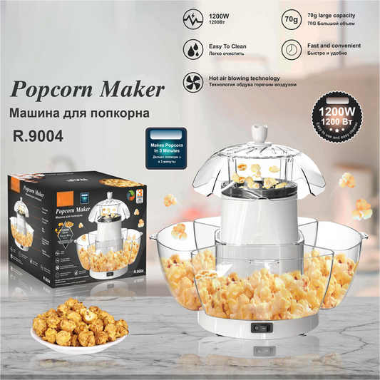 🍿 1200W automatický přístroj na přípravu popcornu horkým vzduchem
