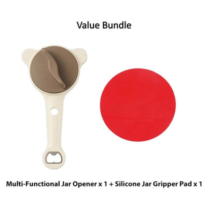 💖4 v 1 multifunkční, bezpřípojný otvírák na zavařovací sklenice