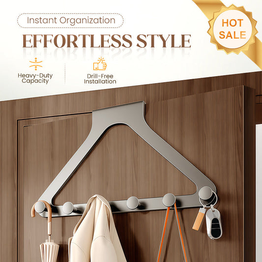 🚪✨Bezvrtací věšák na dveře se 6 háčky