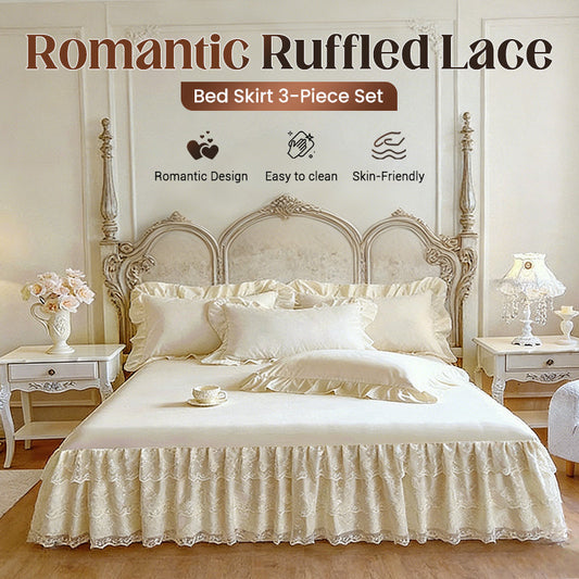 🛌Romantická krajková přehoz na postel, 3dílná sada