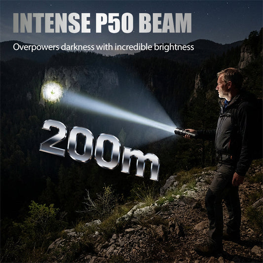 🔦P50 dobíjateľná LED baterka s nastavitelným zoomem