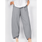 Pantaloni cu buzunare asimetrice asimetrice elastice în talie, de epocă