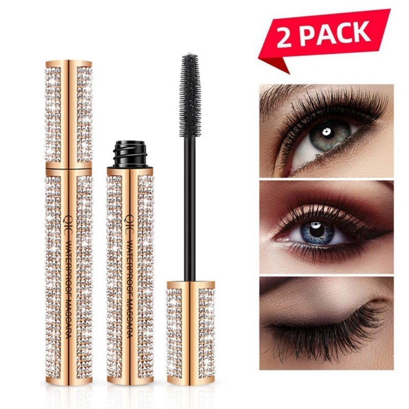 🔥Buy 1 get 1 free🔥4D Flash Diamond Waterproof Silk Fiber Thick Lengthening Mascara-7