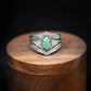 Sterling Silver Natural Turquoise Diamond Ring-2
