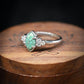 Sterling Silver Natural Turquoise Diamond Ring-6