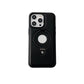 Luxury Faux piele de lux iPhone caz invizibil Stand invizibil