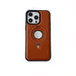 Luxury Faux piele de lux iPhone caz invizibil Stand invizibil